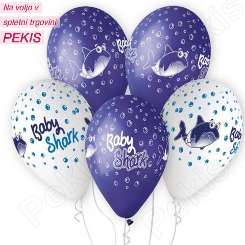 Baloni Baby Shark 33cm, 5 kom Baloni Baby Shark 33cm, 5 kom
