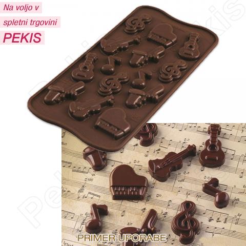 Silikomart silikonski modelček Čokoladna melodija