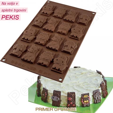 Silikomart čokoladne ploščice Safari