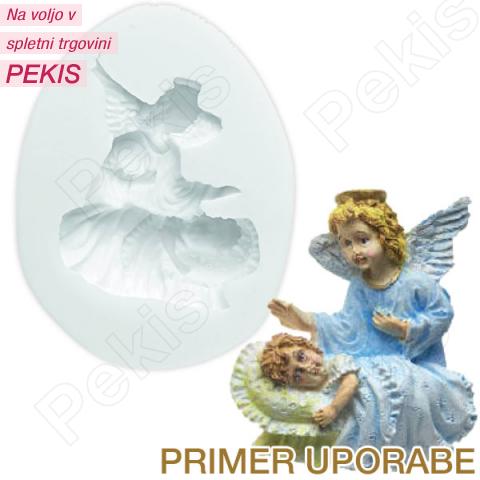 Silikomart silikonski modelček Dojenček z Angelčkom Silikomart silikonski modelček Dojenček z Angelčkom