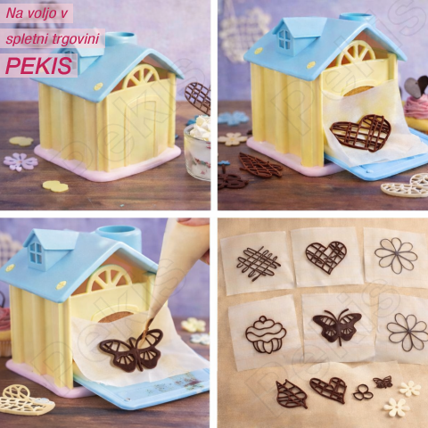 Kreativna hiška s šablonami, 14 delni set