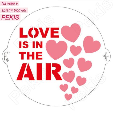 Šablona Love is in the air 25 cm