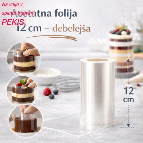 Acetatna folija (višina 12 cm) debelejša