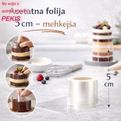 Acetatna folija (višina 5 cm) mehkejša
