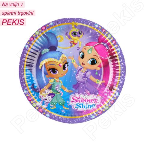 Papirnati krožniki Shimmer in Shine 18 cm