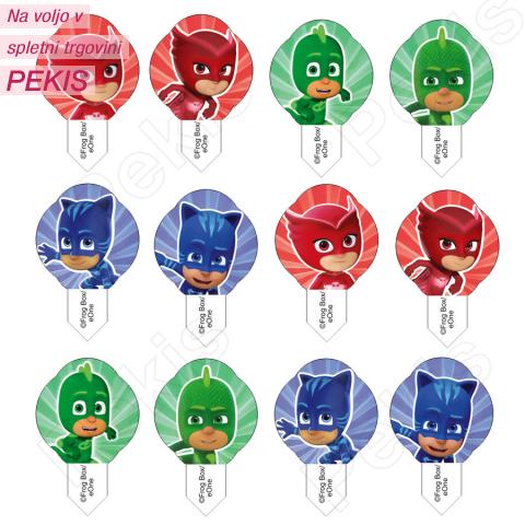 Wafel mini ploščice Maske v pižamah - 5 cm, 10 kom Wafel mini ploščice Maske v pižamah - 5 cm, 10 kom