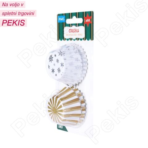 MINI Folija papirčki za muffine Blišč, 60 kom