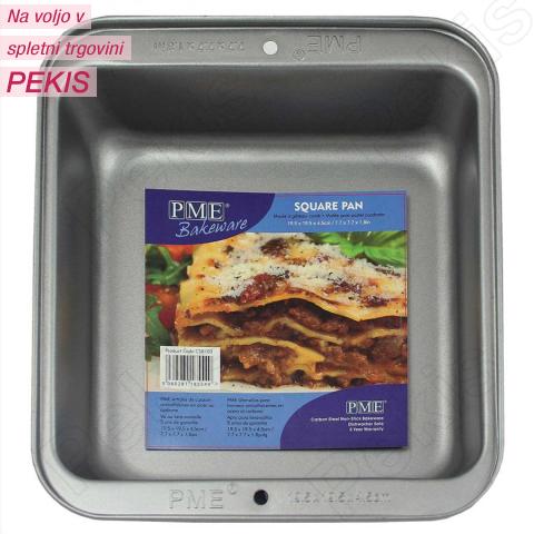 PME nelepljiv kvadraten pekač za pečico 19,5x19,5cm
