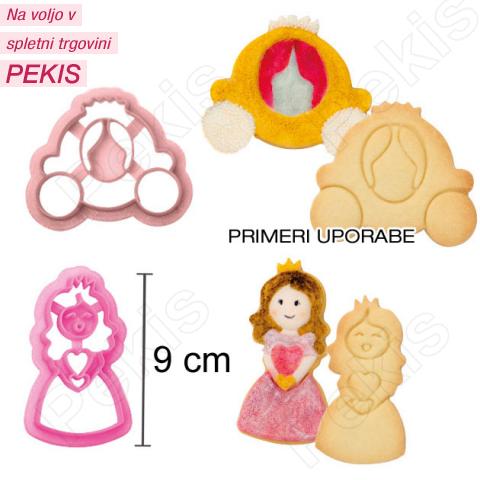 Modelčka kočija in princeska 9 cm, plastika Modelčka kočija in princeska 9 cm, plastika