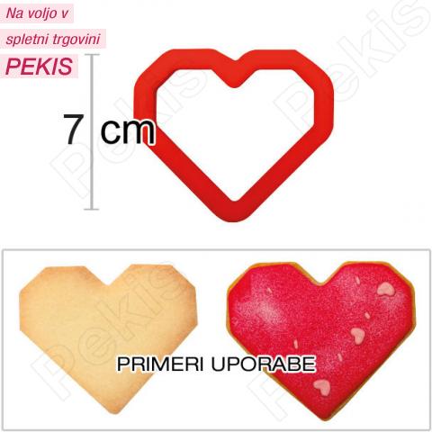 Modelček srček 7 cm, plastika Modelček srček 7 cm, plastika