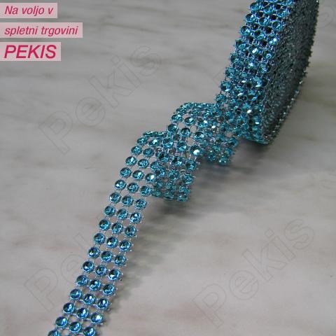 Diamantni trak (1m) Moder, 3 vrstični Diamantni trak (1m) Moder, 3 vrstični