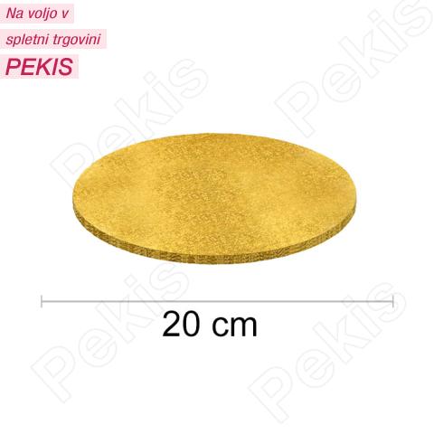 Podstavek 20cm, debelina 10mm – Zlat