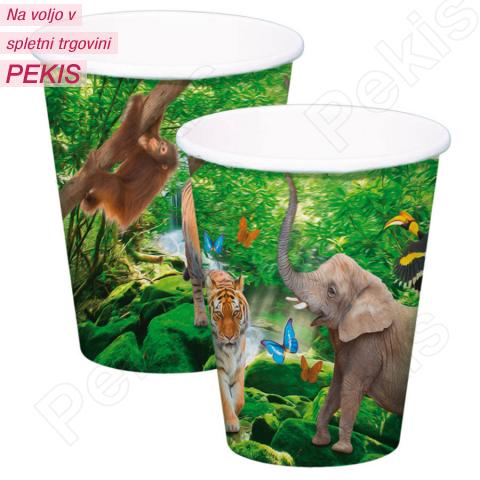 Papirnati kozarci Safari, 250 ml, 8 kom, št.1 Papirnati kozarci Safari, 250 ml, 8 kom, št.1