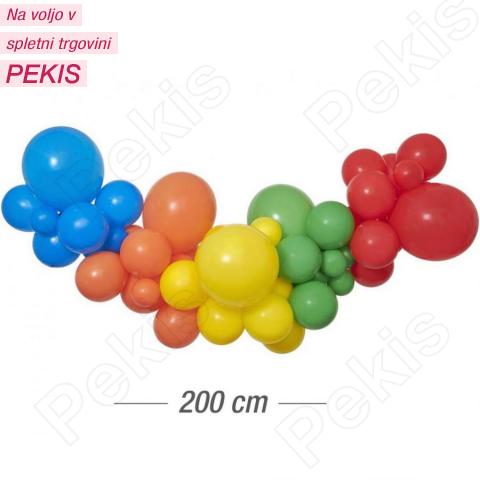 Lok iz balonov (Mavrični mix) 65 balonov