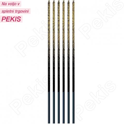 Prelivajoče svečke za torto (17 cm, 6 kom) zlate bleščice Prelivajoče svečke za torto (17 cm, 6 kom) zlate bleščice