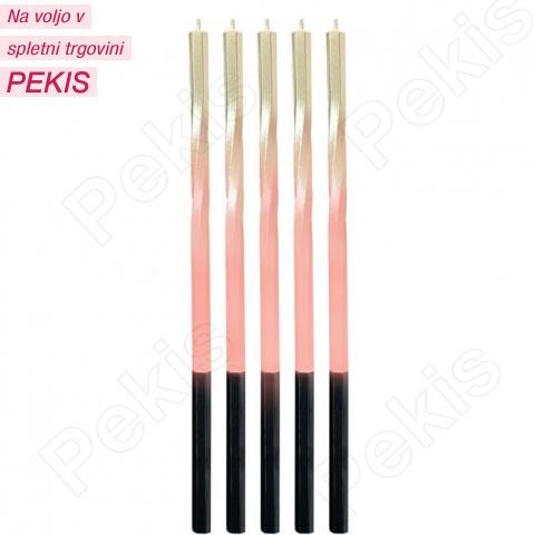Prelivajoče svečke za torto (15 cm, 5 kom) zlato/kremaste Prelivajoče svečke za torto (15 cm, 5 kom) zlato/kremaste