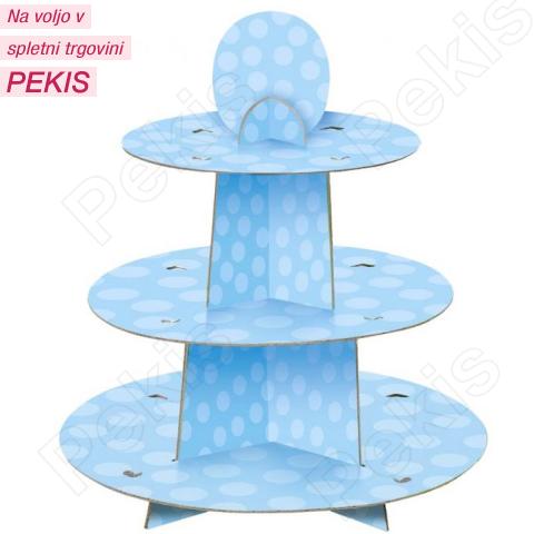 Stojalo za muffine (3 nadstropno) MODRO Stojalo za muffine (3 nadstropno) MODRO