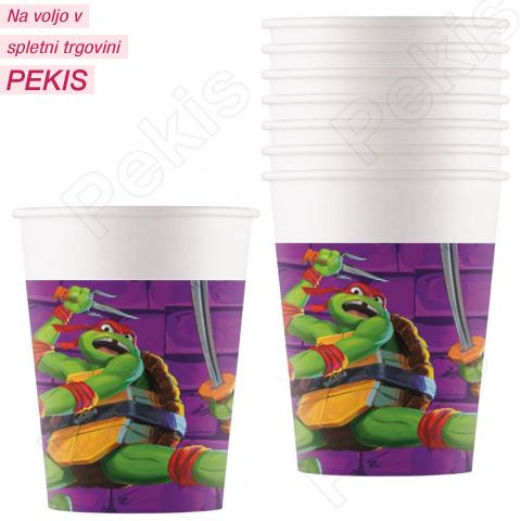 Papirnati kozarci Ninja želve 200 ml, 8 kom Papirnati kozarci Ninja želve 200 ml, 8 kom