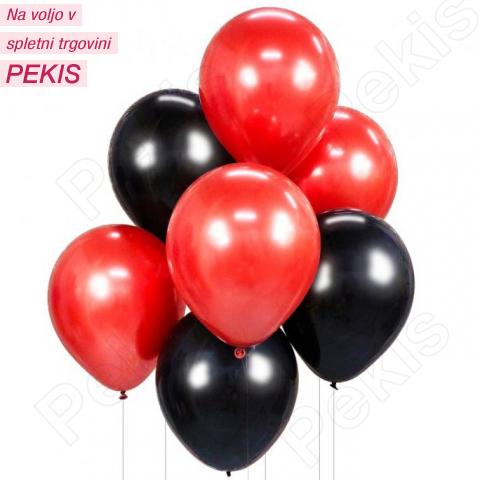 Mix balonov (rdeči in črni) 7 kom