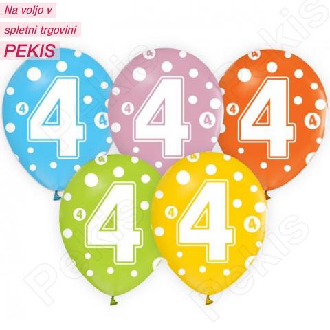 Baloni pike in številka (4 leta)