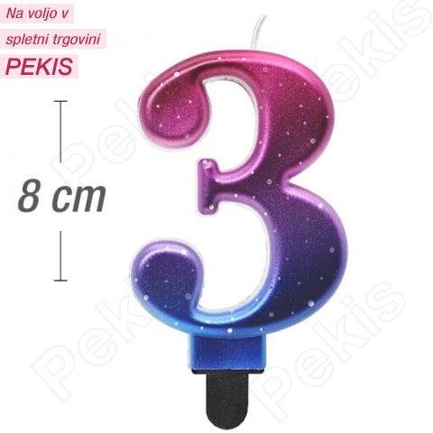 Metalik svečka Nočno nebo št.3 Metalik svečka Nočno nebo št.3