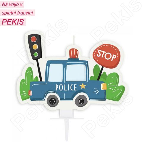 Svečka policijski avto