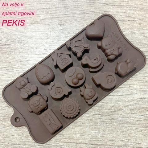 Silikonski modelček za praline Romantika Silikonski modelček za praline Romantika