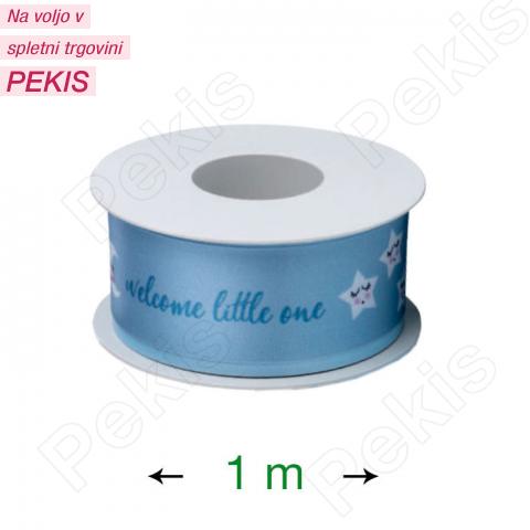 Dekorativni trak za obrobo torte (1 m) rojstvo, moder Dekorativni trak za obrobo torte (1 m) rojstvo, moder