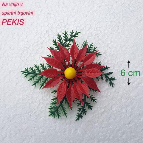 Koničasta božična zvezda za dekoracijo sladic (6 cm)