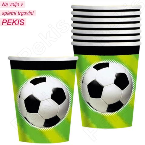 Papirnati kozarci Nogomet, 266 ml, 8 kom Papirnati kozarci Nogomet, 266 ml, 8 kom