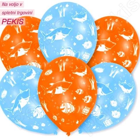 Baloni morska zabava (modri, oranžni) št.1