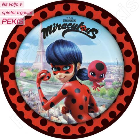 Papirnati krožniki Miraculous, Ladybug 23 cm