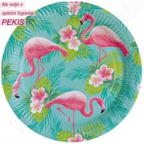 Papirnati krožniki Flamingo 23 cm