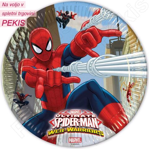 Papirnati krožniki Spiderman 23 cm