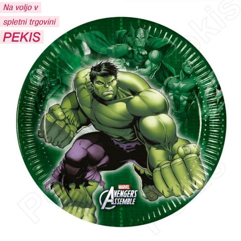 Papirnati krožniki Hulk 19,5 cm