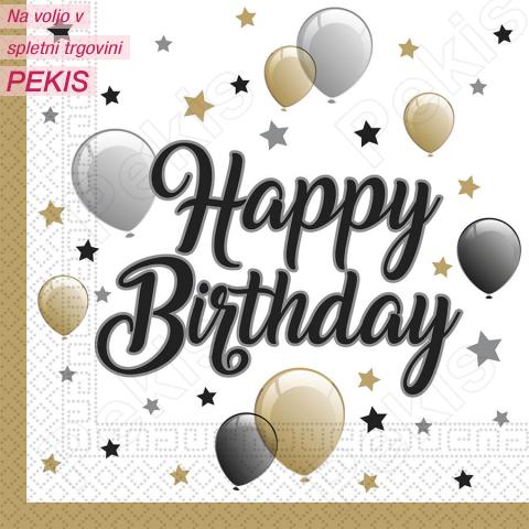 Servieti Happy Birthday št.2 Servieti Happy Birthday št.2