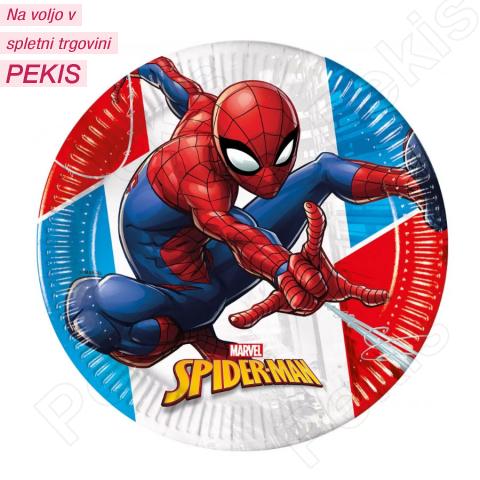 Papirnati krožniki Spiderman 19,5 cm
