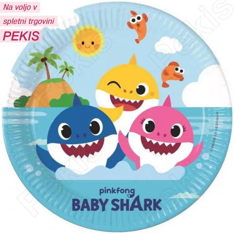 Papirnati krožniki Baby Shark 23 cm Papirnati krožniki Baby Shark 23 cm