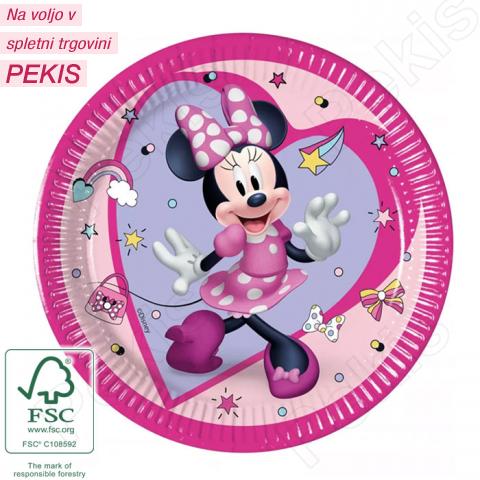 Papirnati krožniki Mini Miška 20 cm Papirnati krožniki Mini Miška 20 cm