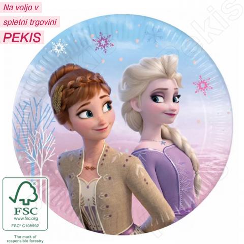 Papirnati krožniki Frozen 20 cm Papirnati krožniki Frozen 20 cm