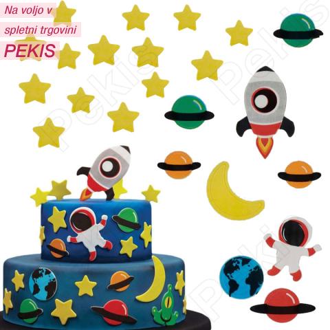 Tatuji za torto (24 tatujev) ASTRONAVT Tatuji za torto (24 tatujev) ASTRONAVT