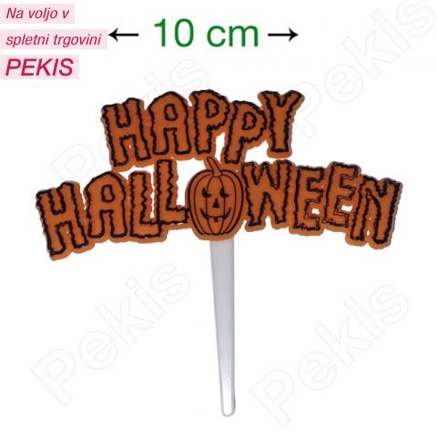 Topper (10 cm) napis Happy Halloween
