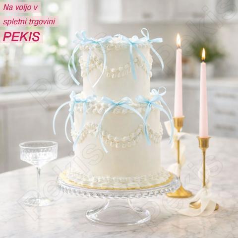 Modre pentlje za okrasitev torte (10 kom) svežina, ki pomiri pogled