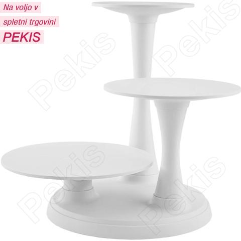 Wilton stojalo (3 Tier Pillar Cake Stand) 3 delno