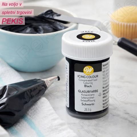 WILTON jedilno barvilo v pasti (Black) ČRNA