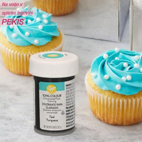 WILTON jedilno barvilo v pasti (Teal) ZELENO MODRA