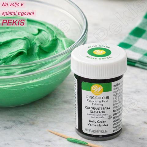 WILTON jedilno barvilo v pasti (Kelly Green) ČISTA ZELENA