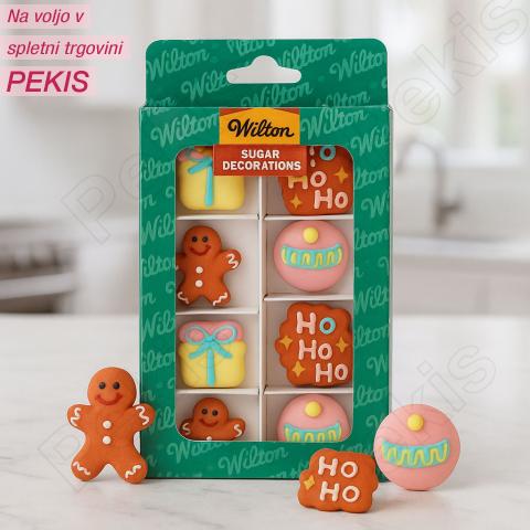 Wilton sladkorni okraski Prijetno zimsko vzdušje za torte (8 kosov)