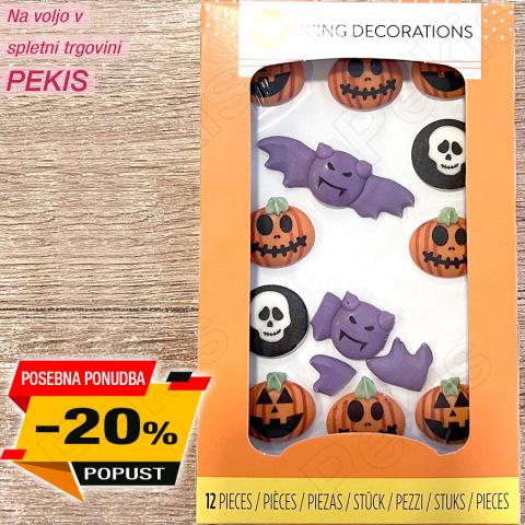 Wilton sladkorna dekoracija Halloween, Noč Čarovnic *** -20% POŠKODOVAN NETOPIR ***