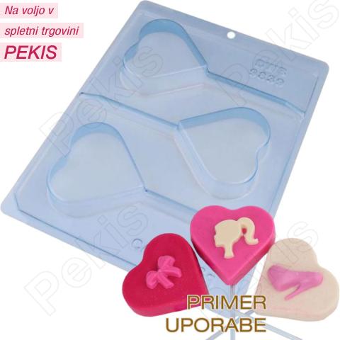 Plastičen modelček (BWB) čokoladni srčki na palčki Plastičen modelček (BWB) čokoladni srčki na palčki